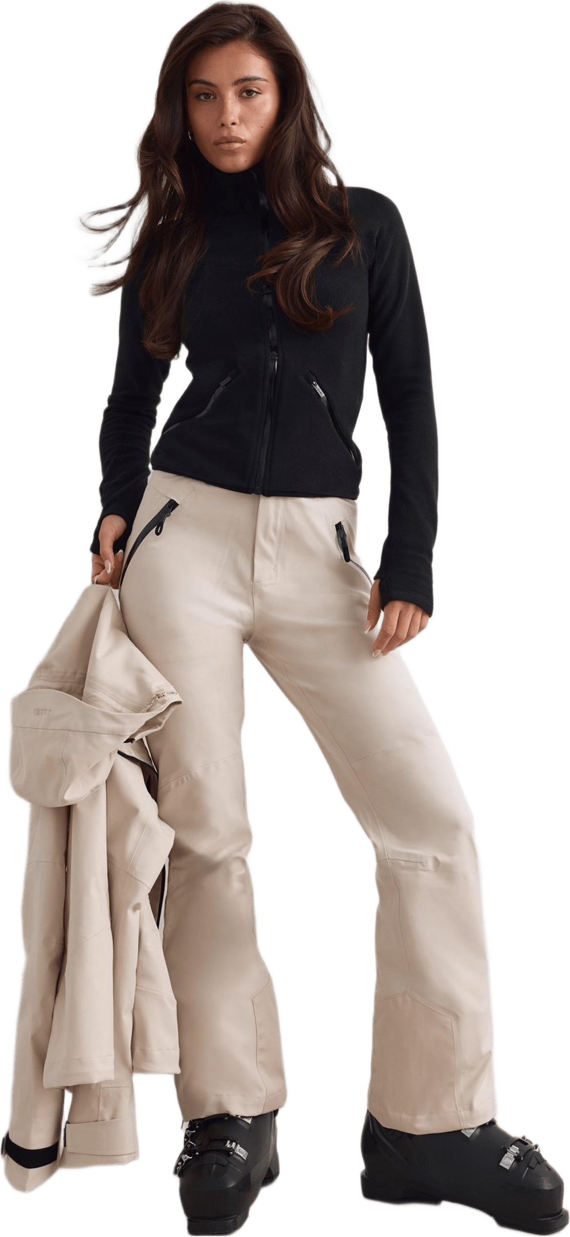 3l Sierra Pants, från aim'n, i färgen café au lait.