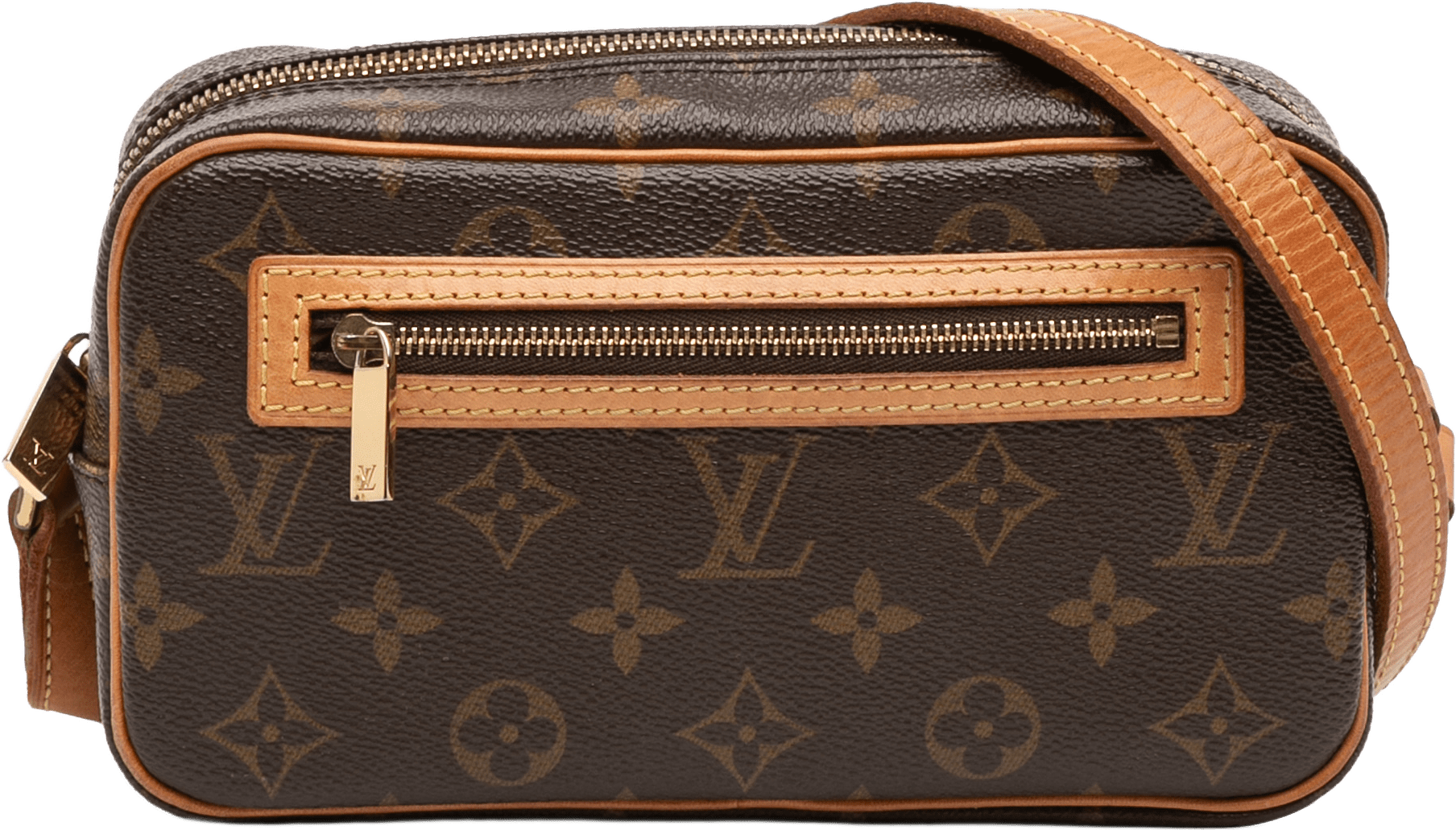 Louis Vuitton Monogram Pochette Cite, från Luxclusif, i färgen brown.