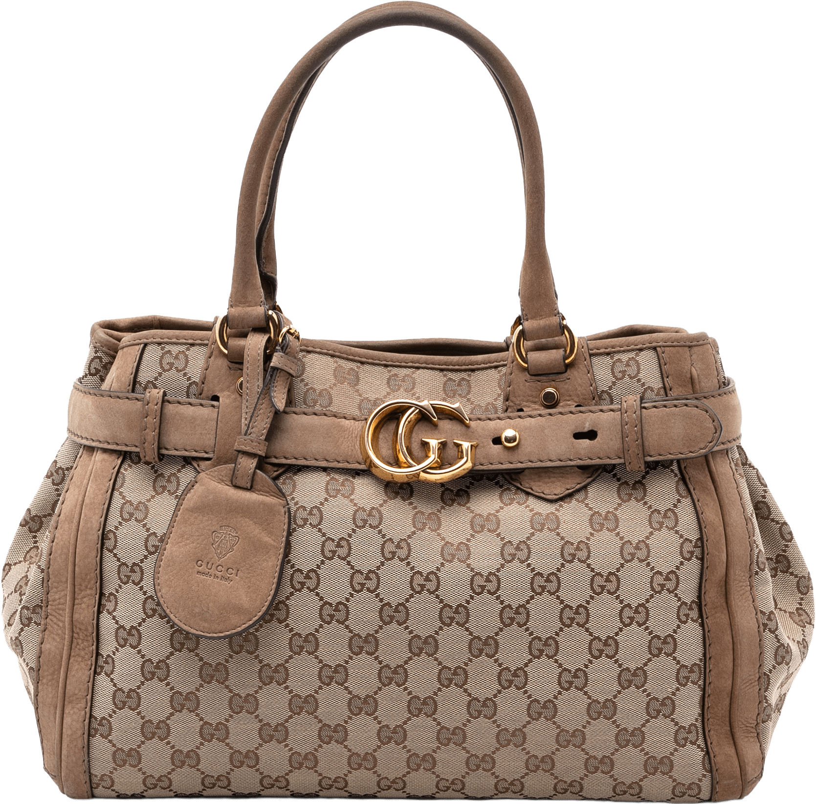 Gucci Gg Canvas Running Tote, från Luxclusif, i färgen beige.