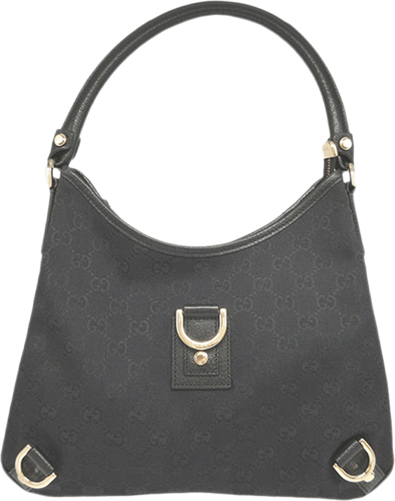 Gucci Gg Canvas Abbey D Ring Shoulder Bag, från Luxclusif, i färgen svart.
