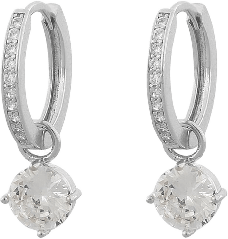 Rola Round Ring Ear, från SNÖ of Sweden, i färgen s/clear.