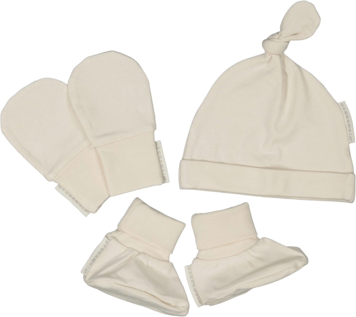 Baby Presentset, från Geggamoja, i färgen beige.