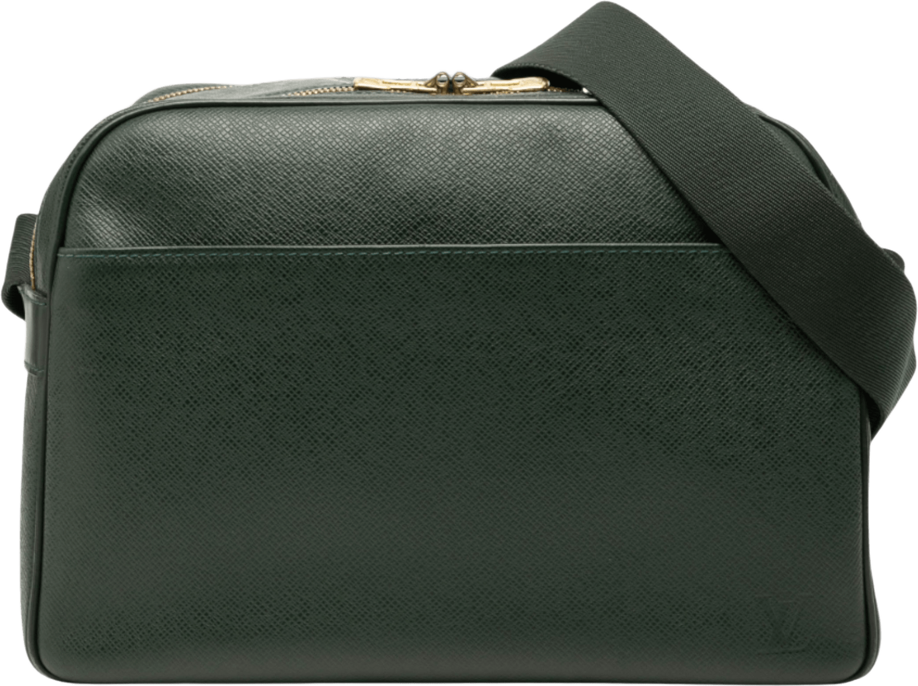 Louis Vuitton Taiga Reporter Pm, från Luxclusif, i färgen dark green.