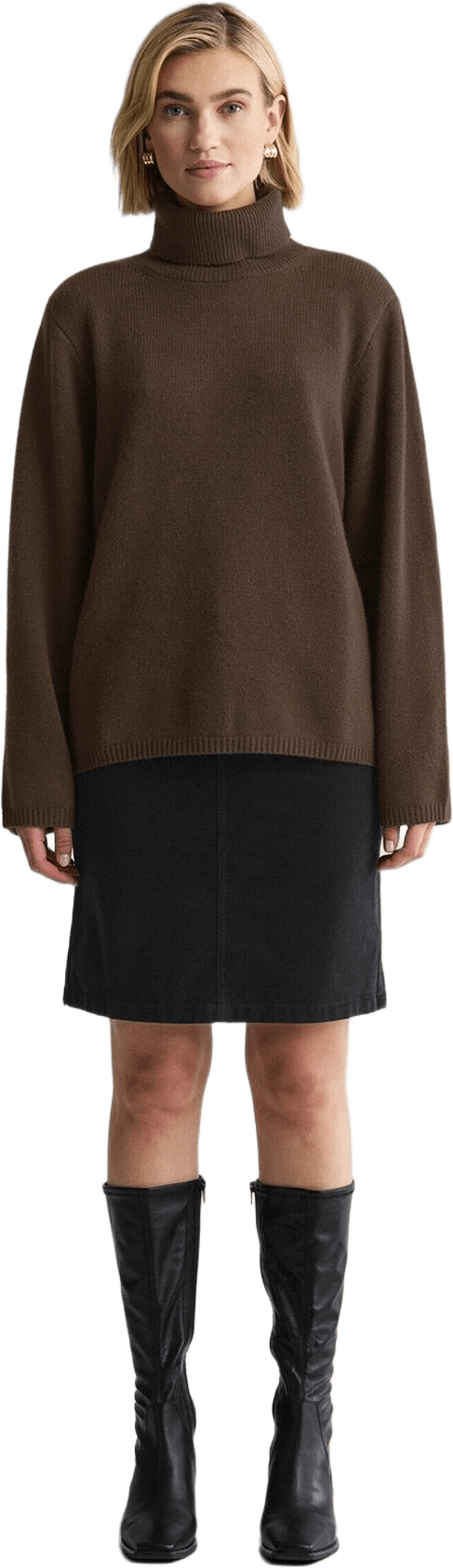 Polotröja Alva, från Newhouse, i färgen brun.