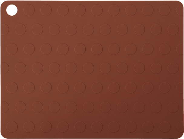 Dotto Placemat - Pack Of 2, från OYOY Living, i färgen nutmeg.
