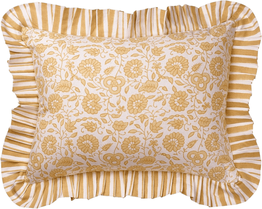 Damson Kuddfodral - 30x40 Cm, från Pick A Poppy, i färgen light yellow.