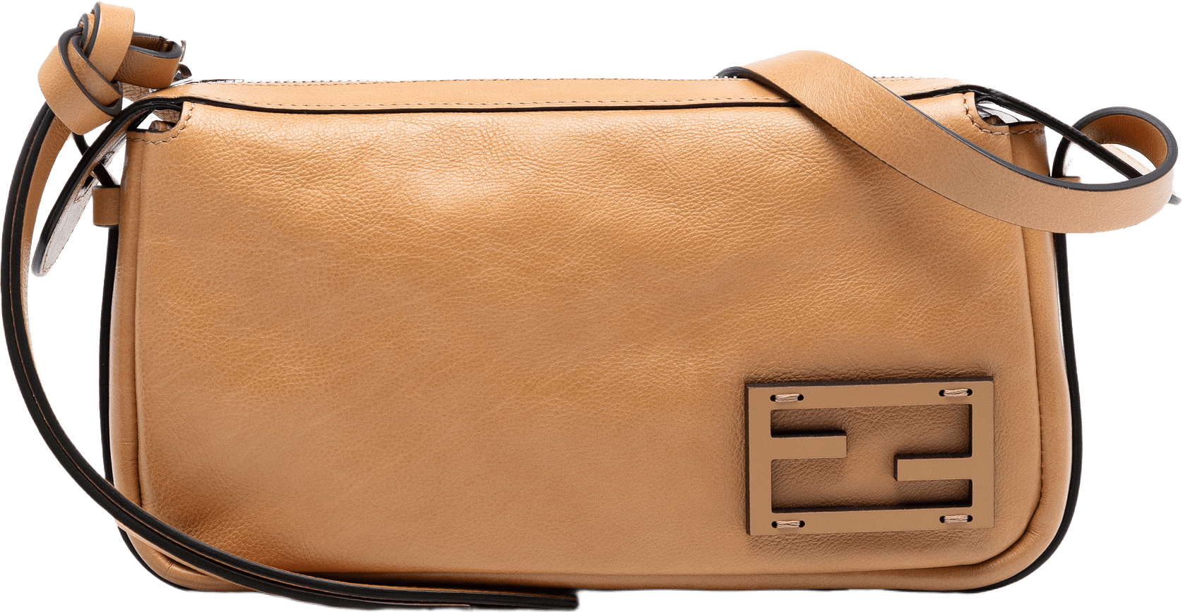 Fendi Mini Calfskin Simply Shoulder Bag, från Luxclusif, i färgen light brown.
