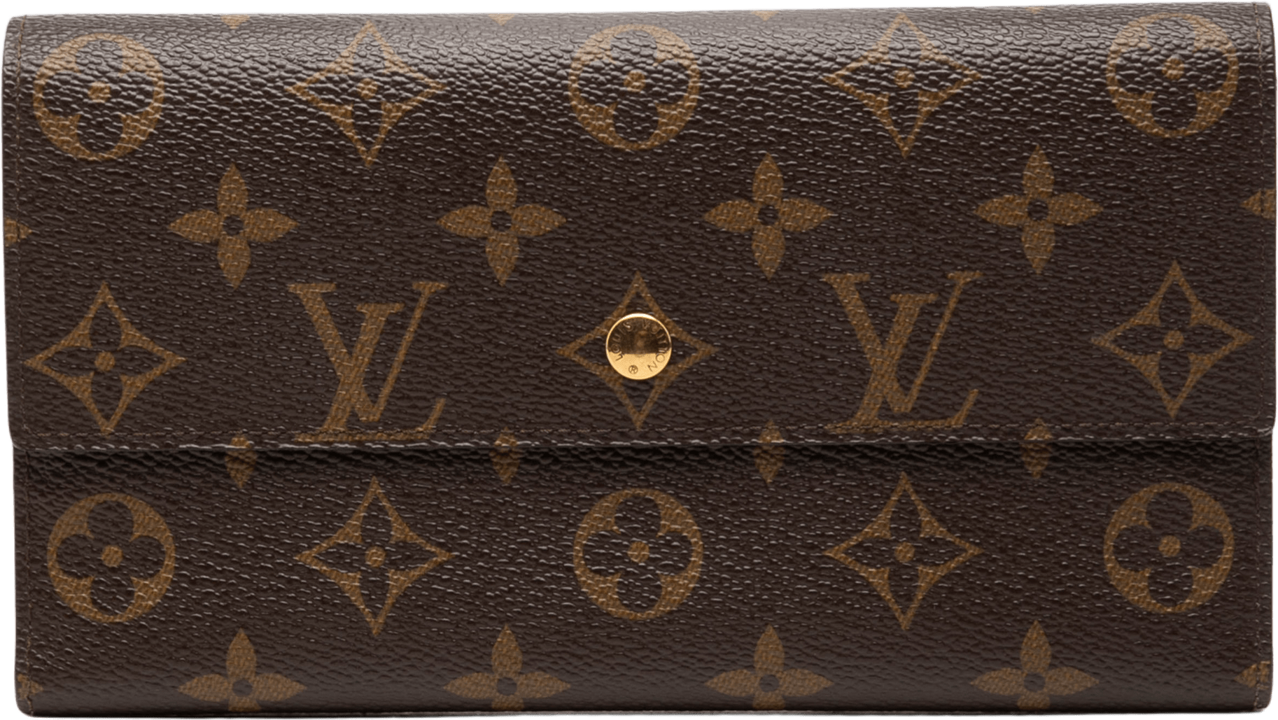 Louis Vuitton Monogram Porte Tresor International, från Luxclusif, i färgen brown.