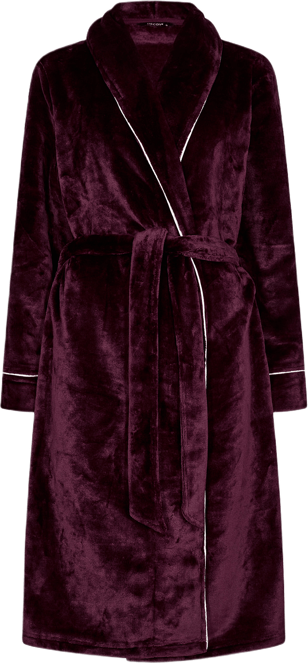 Lång Morgonrock | 100% Polyester | Blå