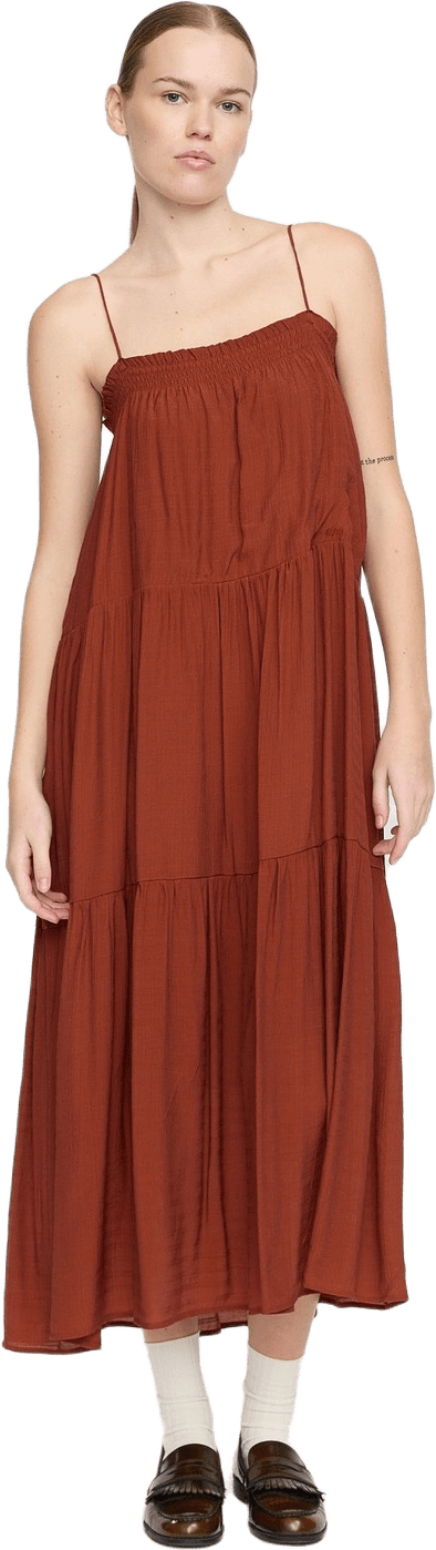Srjasmine Long Dress - Brandy Brown