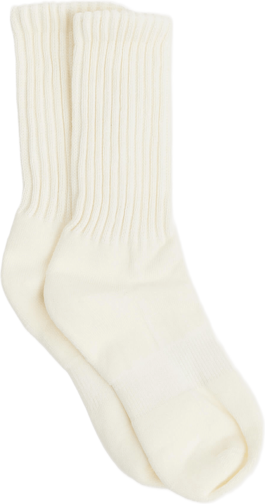 Dom Slouchy Socks, från Drop of Mindfulness, i färgen cream white.