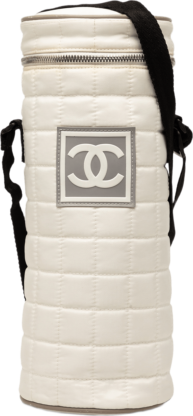 Chanel Quilted Sport Line Bottle Holder Crossbody, från Luxclusif, i färgen ivory.