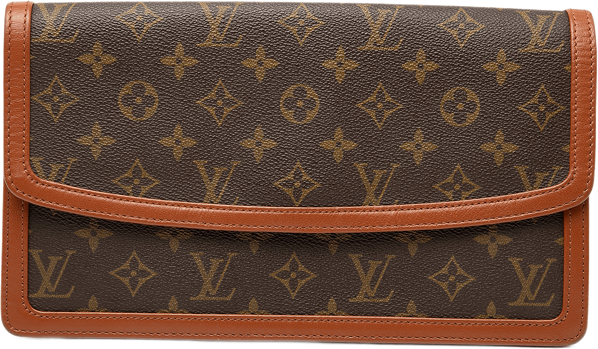 Louis Vuitton Monogram Pochette Dame Gm, från Luxclusif, i färgen brown.