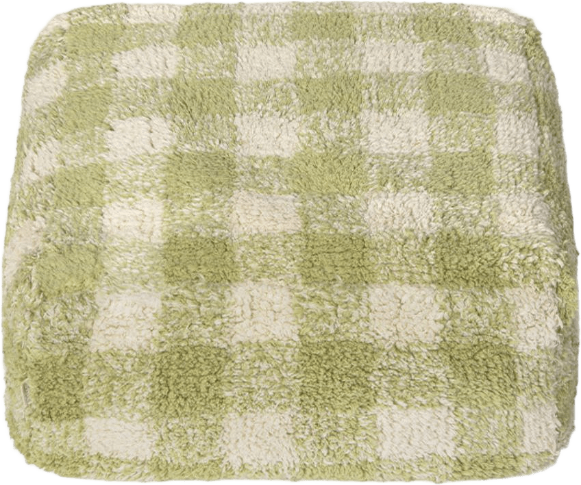 Puff Vichy, från LORENA CANALS, i färgen matcha, naturlig.