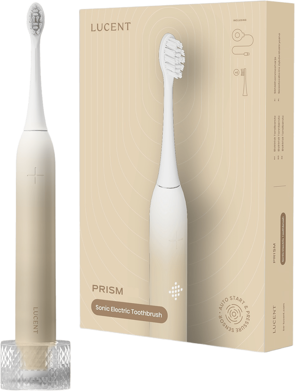 Prism Sonic Eltandborste, från Be Lucent, i färgen vanilla cream.