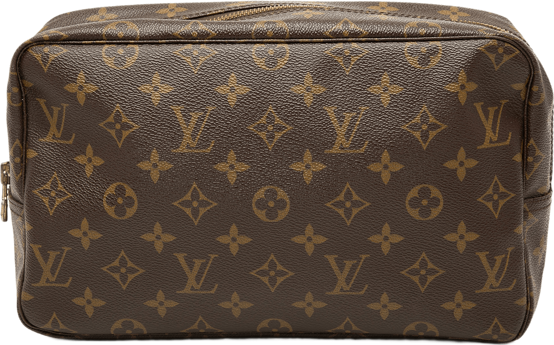 Louis Vuitton Monogram Trousse Toilette 28, från Luxclusif, i färgen brun.