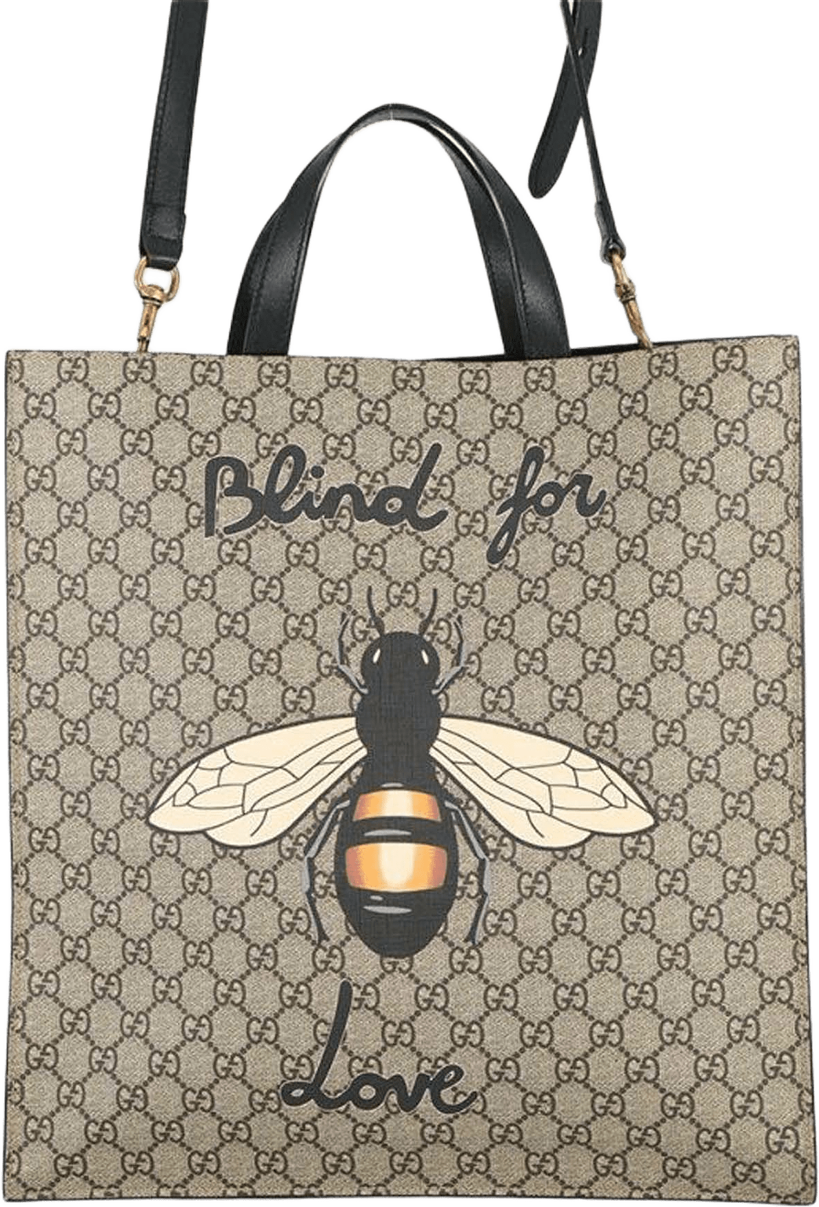 Gucci Gg Supreme Blind For Love Satchel, från Luxclusif, i färgen beige.