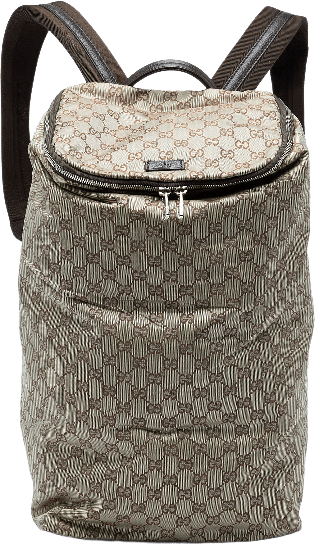 Gucci Gg Nylon Backpack Xl, från Luxclusif, i färgen beige.