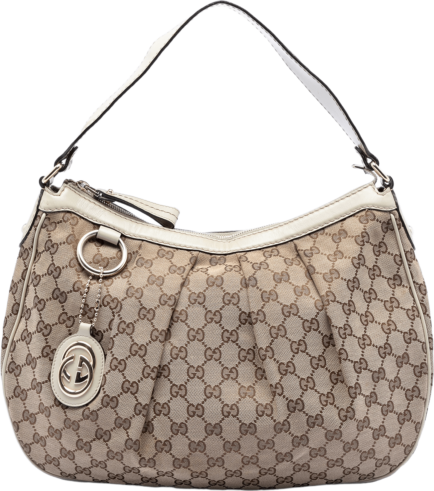 Gucci Gg Canvas Sukey Shoulder Bag, från Luxclusif, i färgen beige.