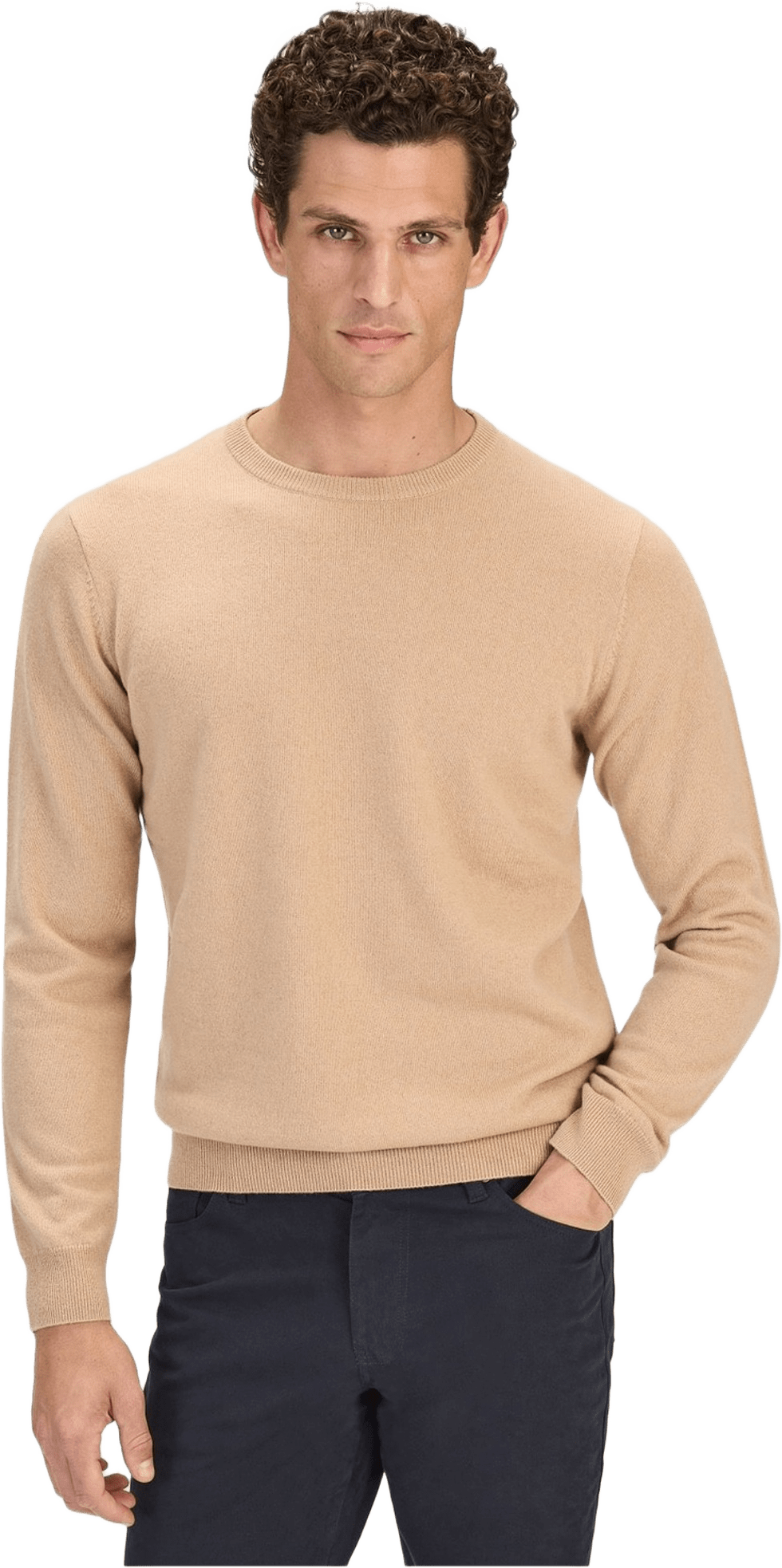 Pure Cashmere Crew Neck Sweater (franke), från John Henric, i färgen beige.