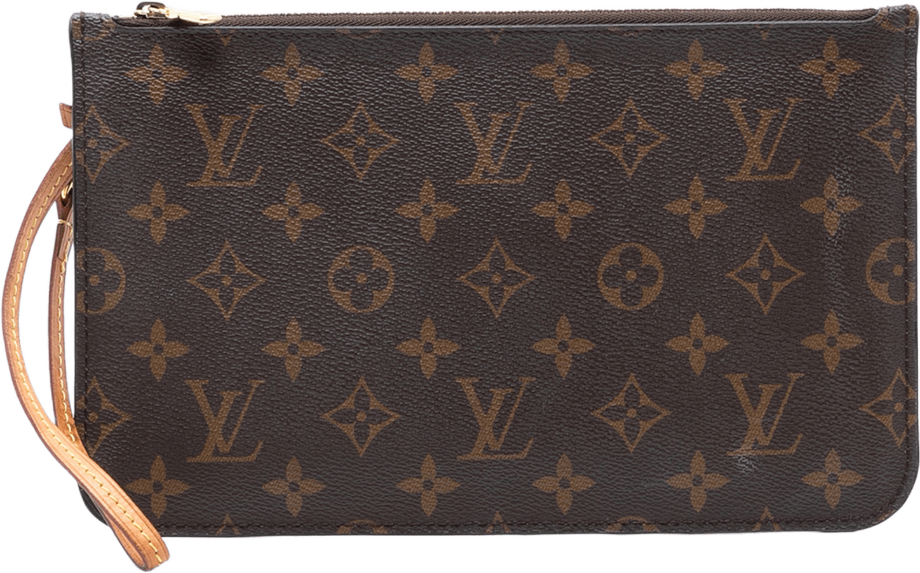 Louis Vuitton Monogram Neverfull Mm Pouch, från Luxclusif, i färgen brown.