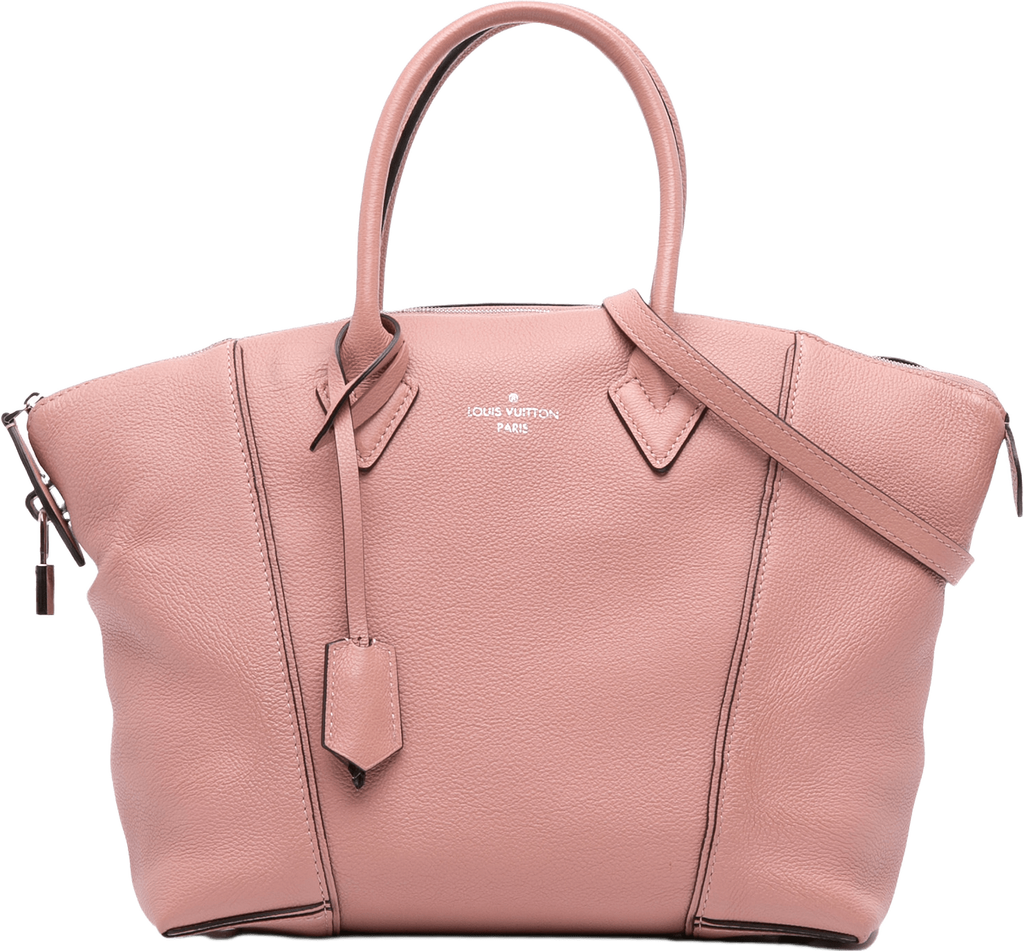 Louis Vuitton Taurillon Soft Lockit Mm, från Luxclusif, i färgen pink.