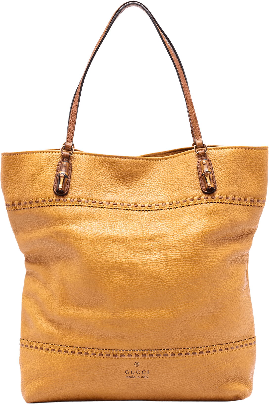 Gucci Large Calfskin Laidback Crafty Tote, från Luxclusif, i färgen caramel.