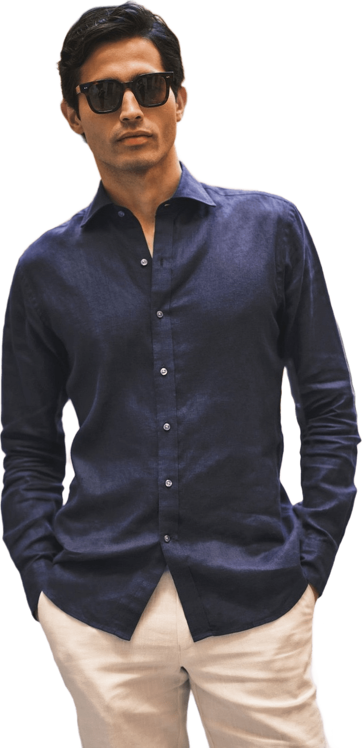 Linen Solid Smart Shirt (aeson)