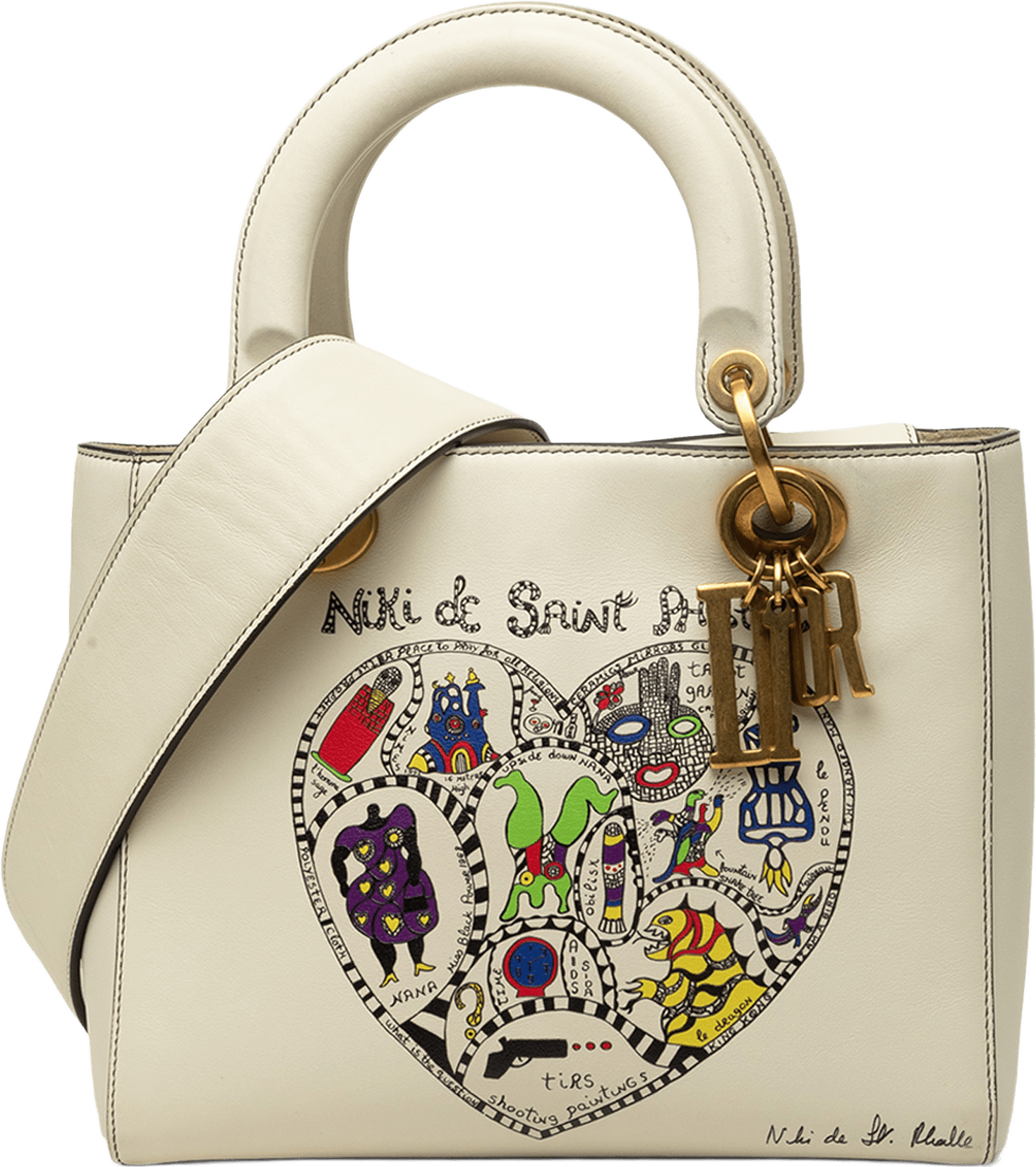 Dior Niki De Saint Phalle Medium Calfskin Lady Dior, från Luxclusif, i färgen vit.