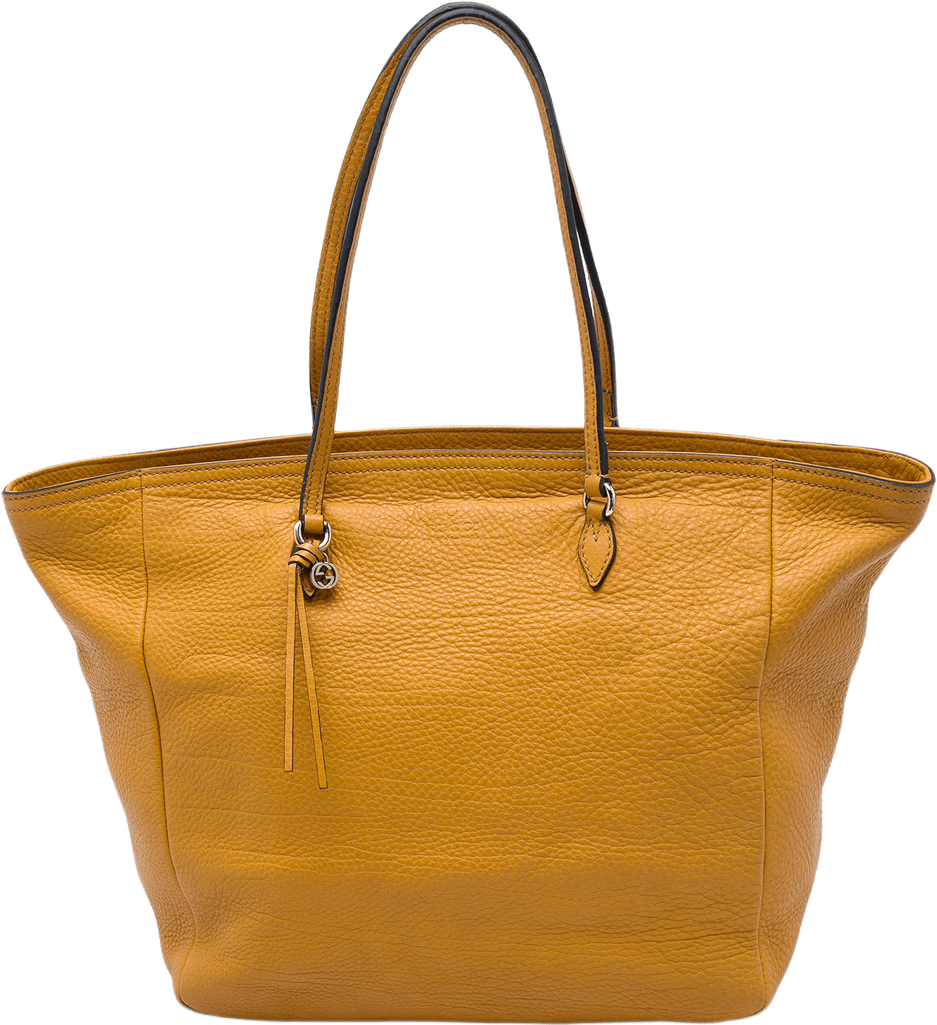 Gucci Grained Calfskin Bree Tote, från Luxclusif, i färgen gul.