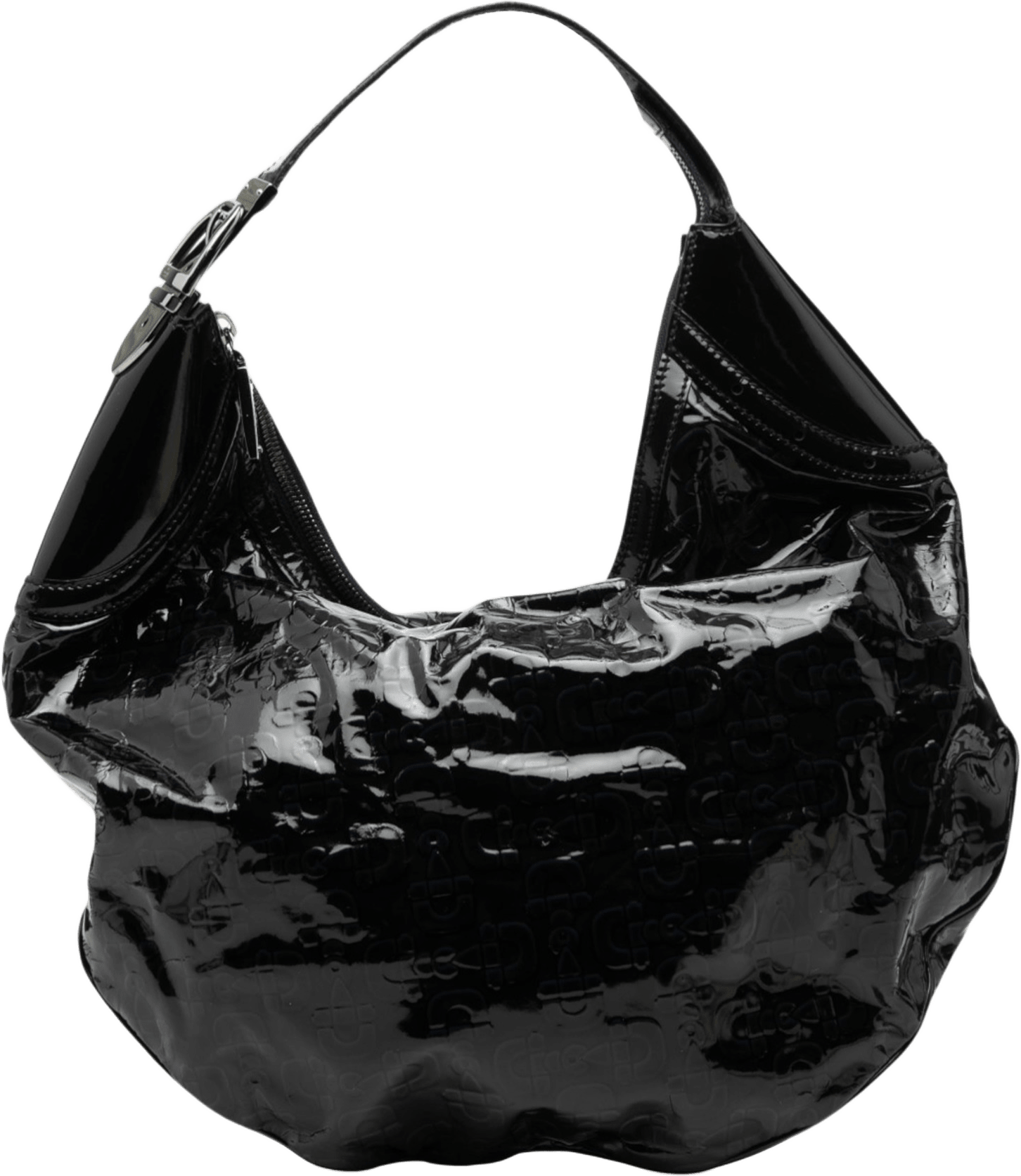 Gucci Patent Horsebit Glam Hobo, från Luxclusif, i färgen navy.