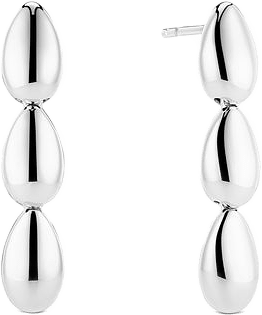 Goccia Tre Pianura Earrings, från Sif Jakobs Jewellery, i färgen silver.