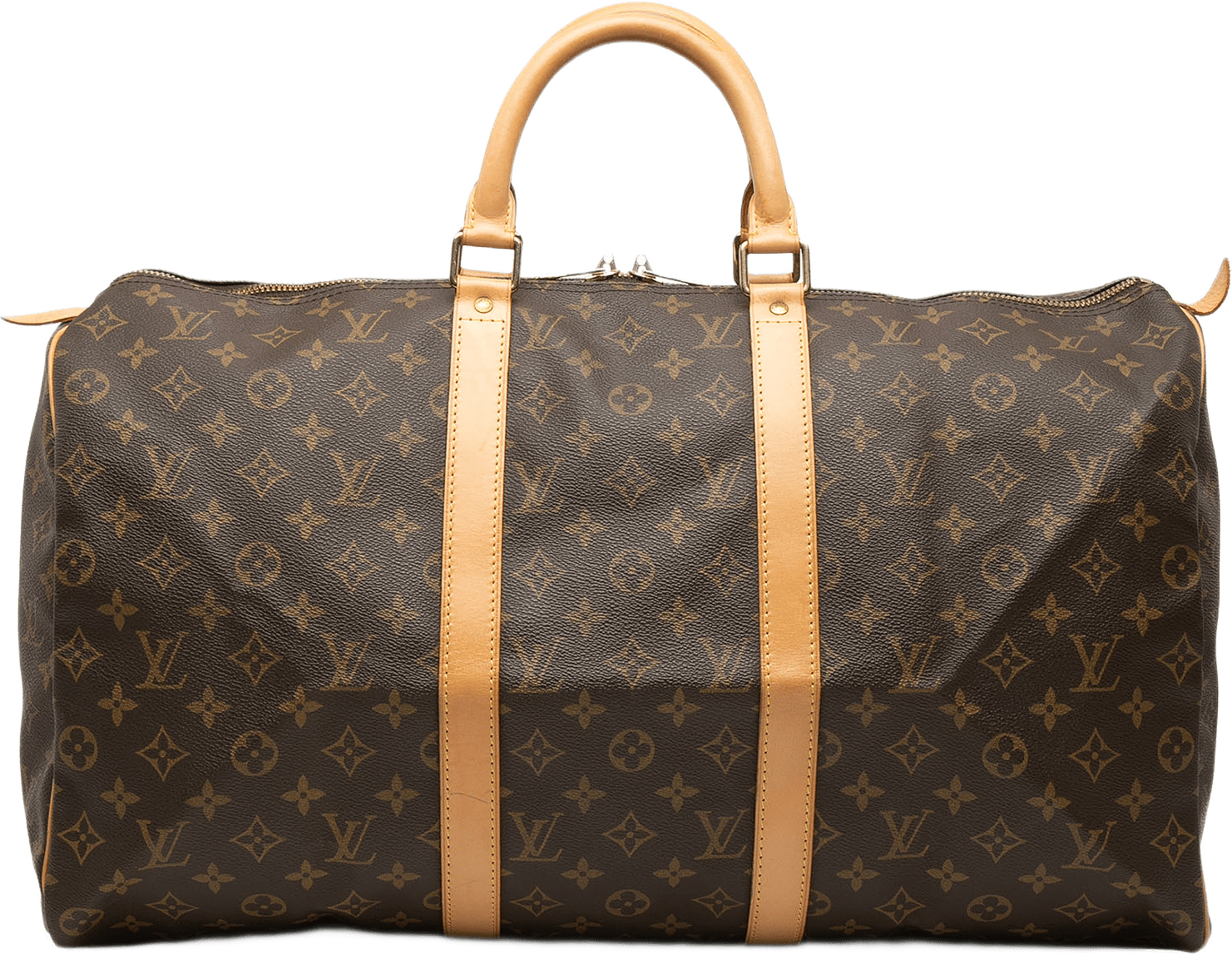 Louis Vuitton Monogram Keepall 50, från Luxclusif, i färgen brun.