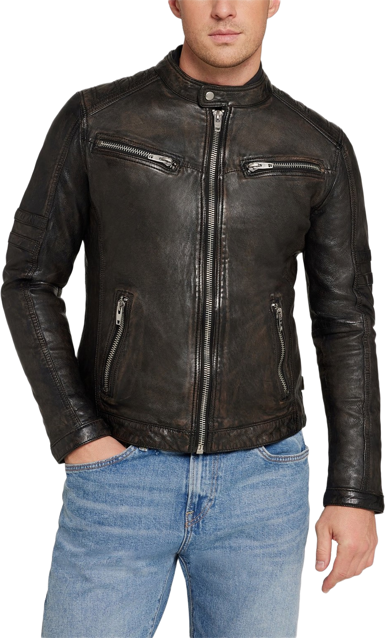 Mission Jacket, från ROCKANDBLUE, i färgen black/beige.