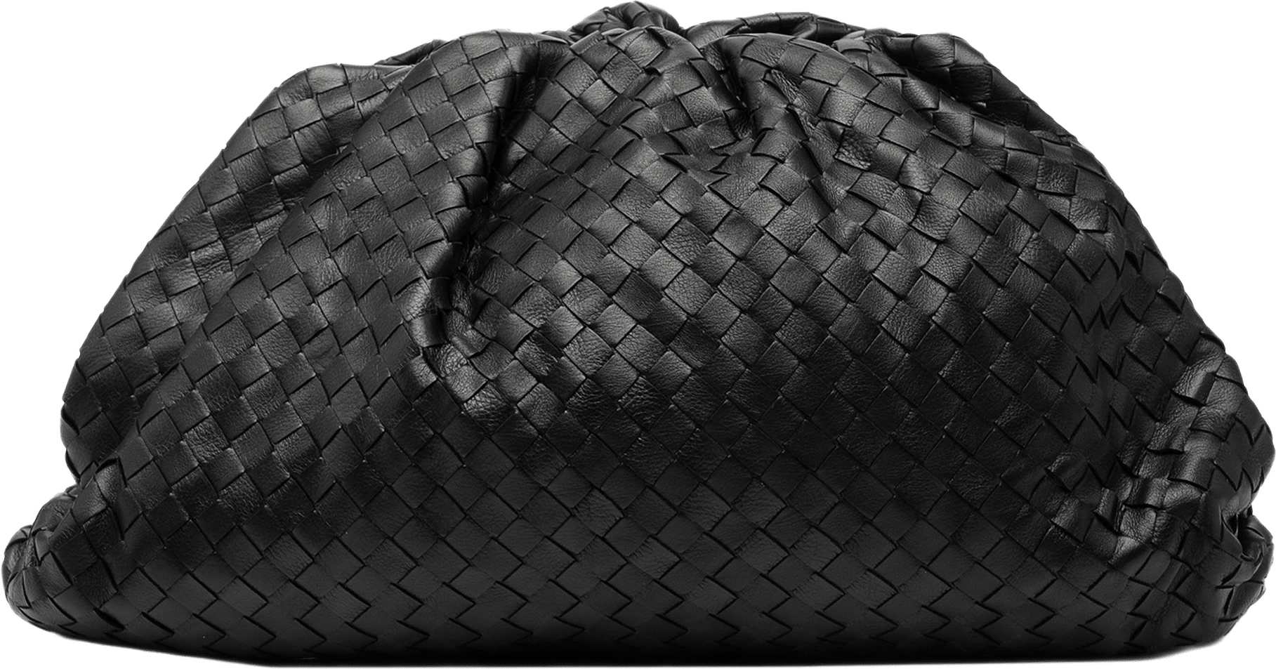 Bottega Veneta Nappa Intrecciato The Pouch, från Luxclusif, i färgen black.