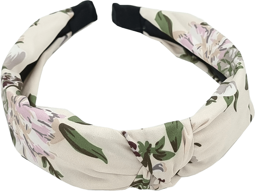 Knutdiadem Med Blom Print, från Complement, i färgen white.