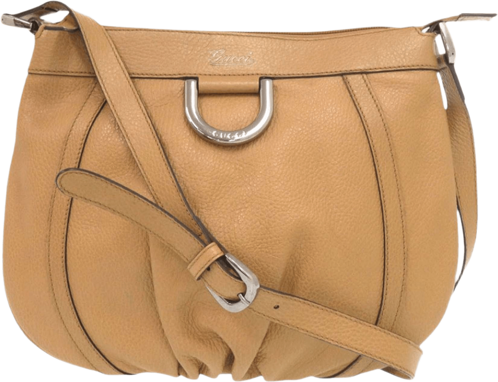 Gucci Calfskin Abbey D Ring Crossbody, från Luxclusif, i färgen brun.
