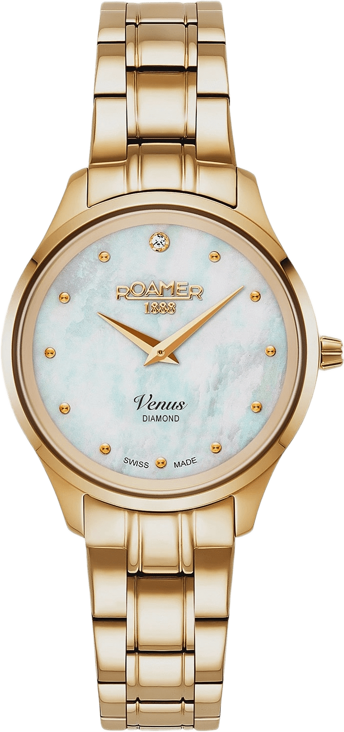 Roamer Venus Diamond Dam Pärlemor/guldlänk - 601857 48 89 20, från ROAMER, i färgen 1.