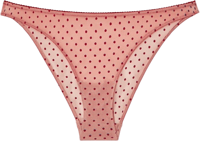 Mesh Bikini Briefs, från Understatement, i färgen pale pink/burgundy.
