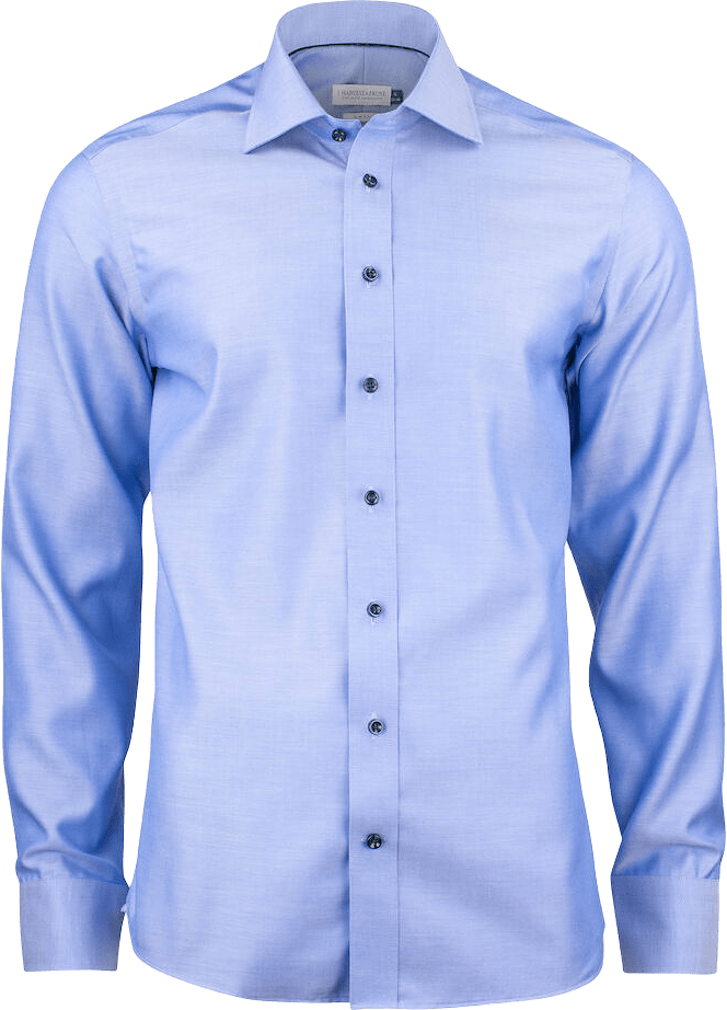 Gb01 Twill Non-iron Slim, från J.Harvest & Frost, i färgen mellanblå.