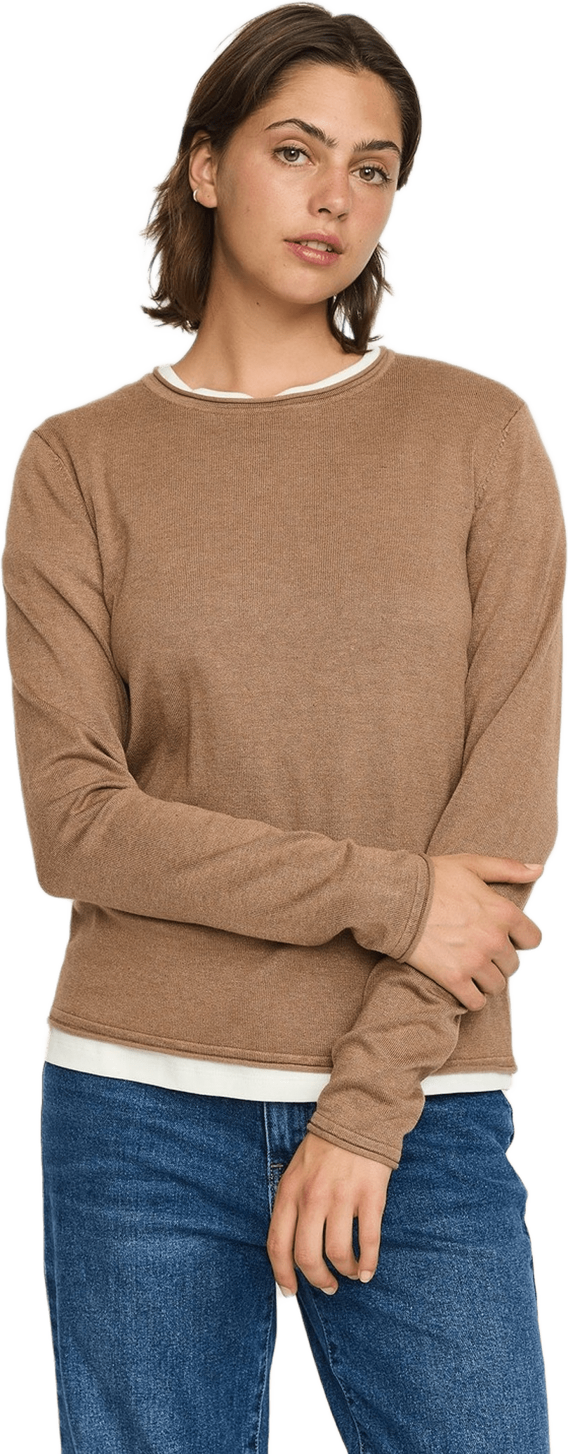 Srmarla O-neck Roll Edge Knit