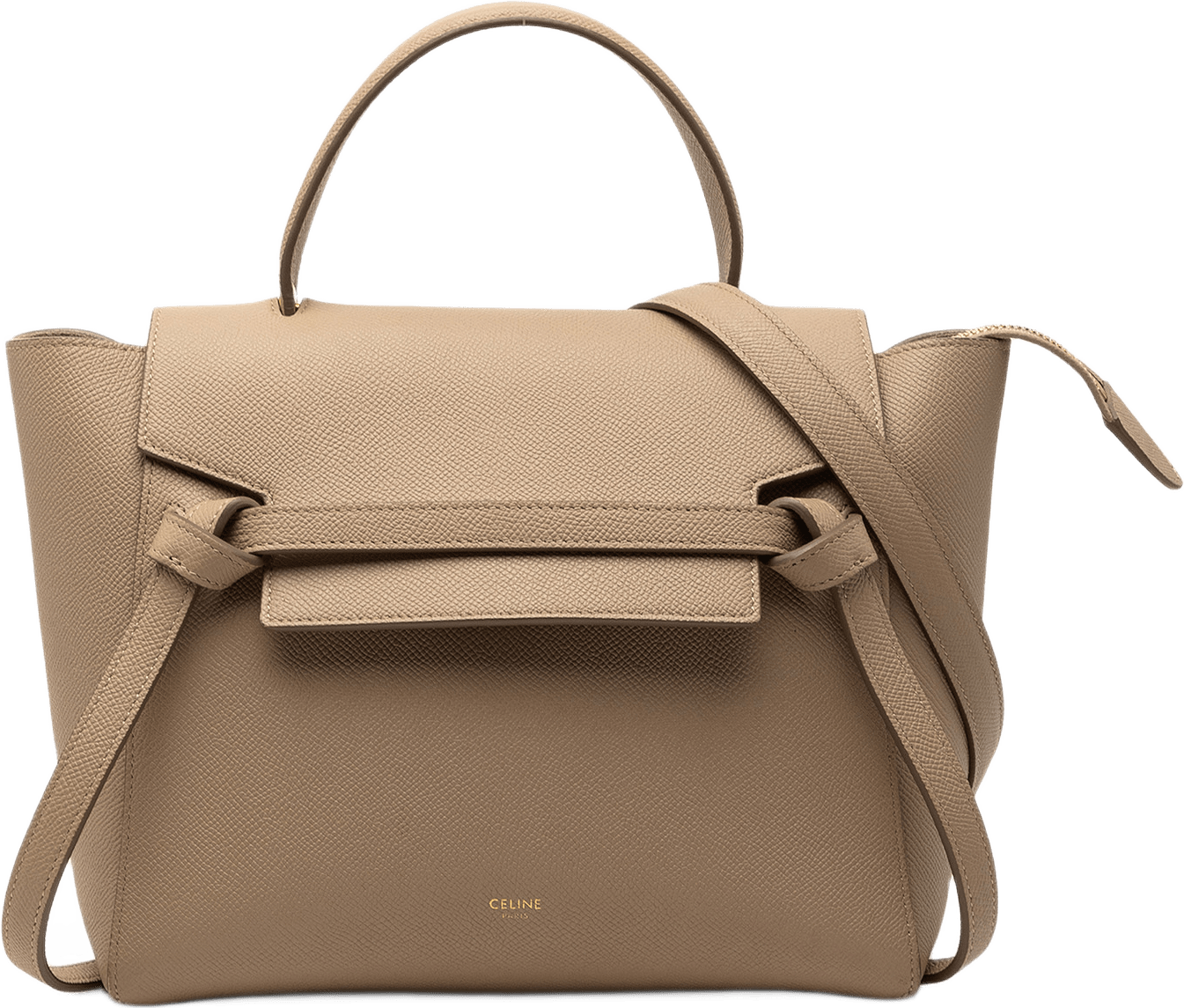 Celine Micro Grained Calfskin Belt Bag, från Luxclusif, i färgen beige.