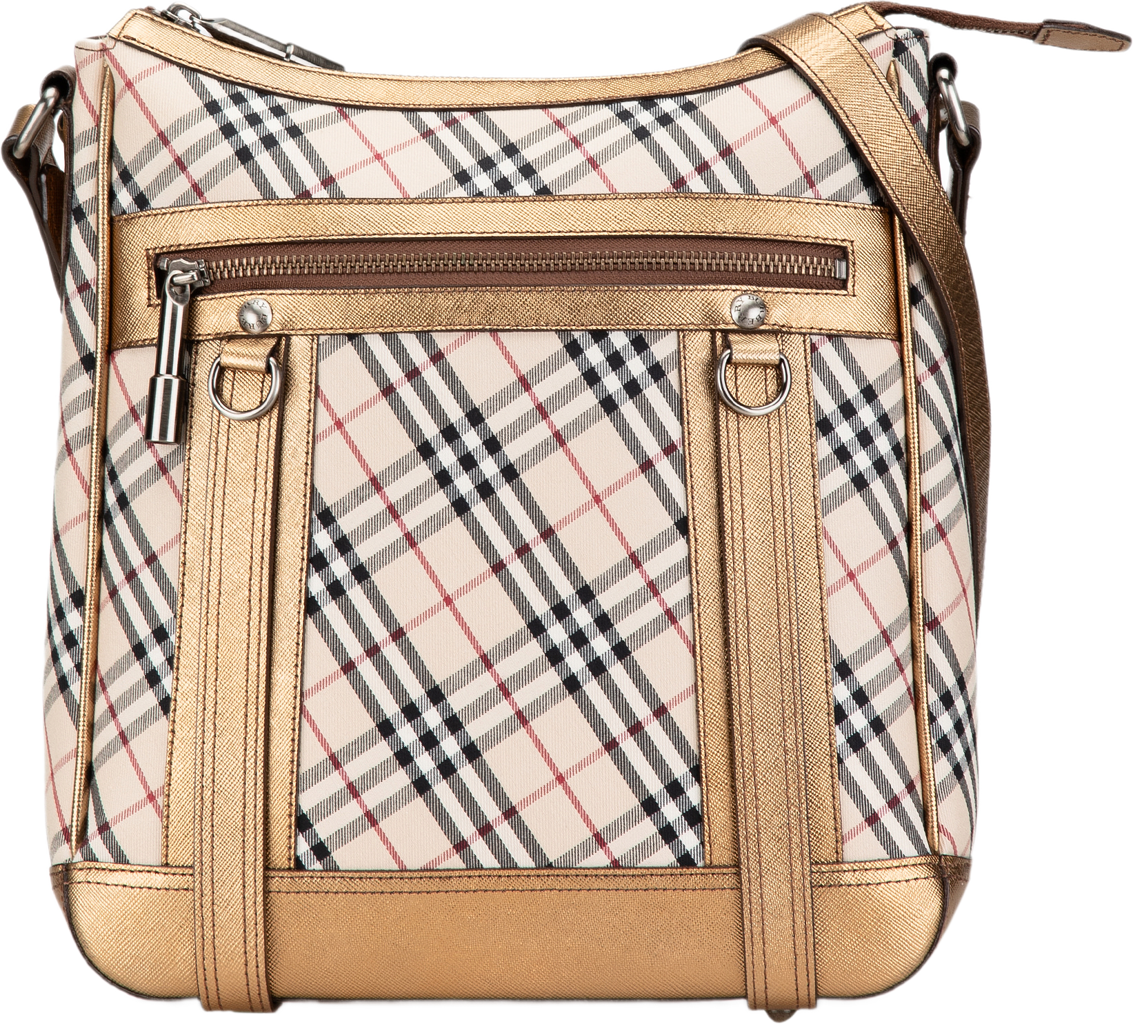 Burberry Nova Check Canvas Crossbody, från Luxclusif, i färgen beige.