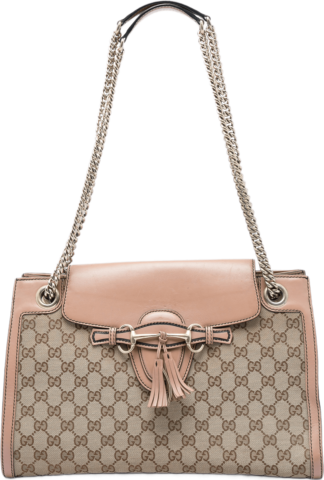 Gucci Large Gg Canvas Emily Shoulder Bag, från Luxclusif, i färgen beige.