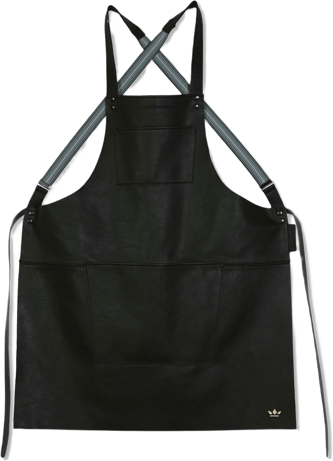 Förkläde Med Hängslen 65 X 77 Cm, från Dutchdeluxes, i färgen black.