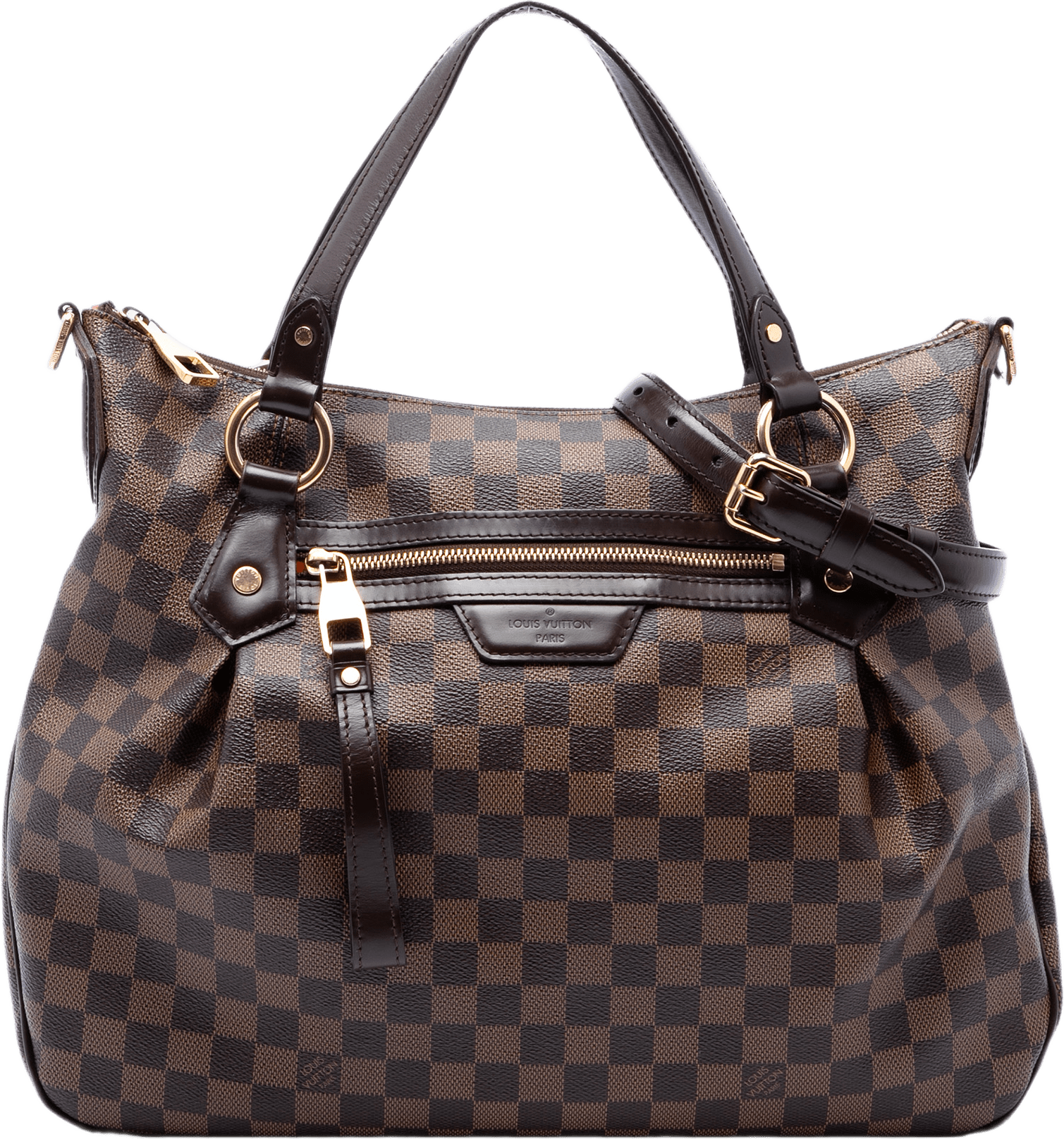 Louis Vuitton Damier Ebene Evora Mm, från Luxclusif, i färgen brun.