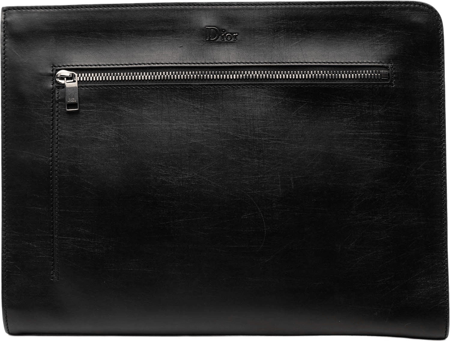 Dior Leather Clutch, från Luxclusif, i färgen black.