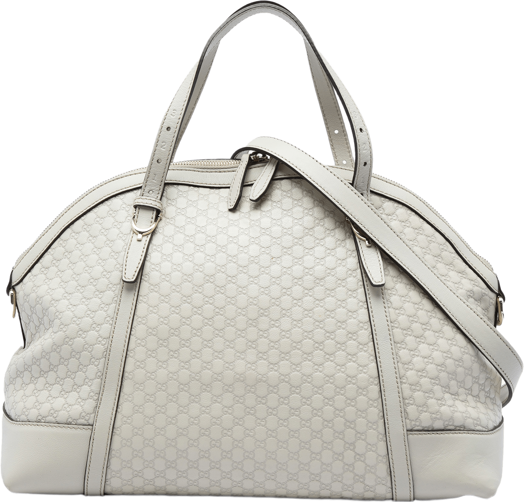 Gucci Large Microguccissima Nice Dome Satchel, från Luxclusif, i färgen vit.