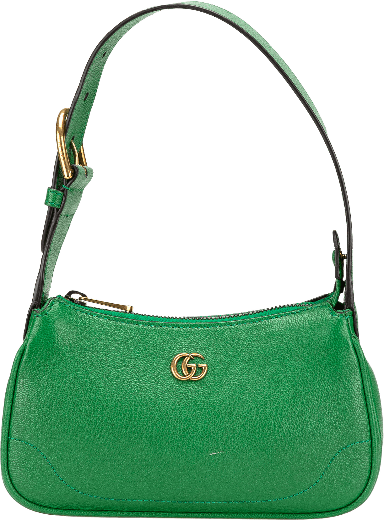 Gucci Mini Leather Aphrodite Shoulder Bag, från Luxclusif, i färgen green.
