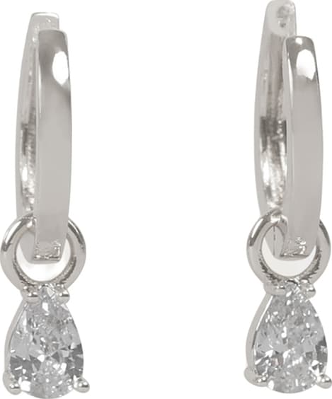 Trinity Drop Pendant Ring Ear, från SNÖ of Sweden, i färgen s/clear.